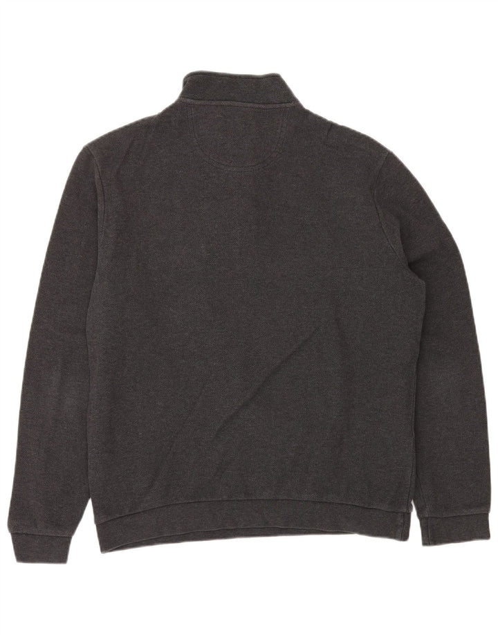 Pulover pentru bărbați Pierre Cardin, cu fermoar, cu gât, bumbac, gri mediu