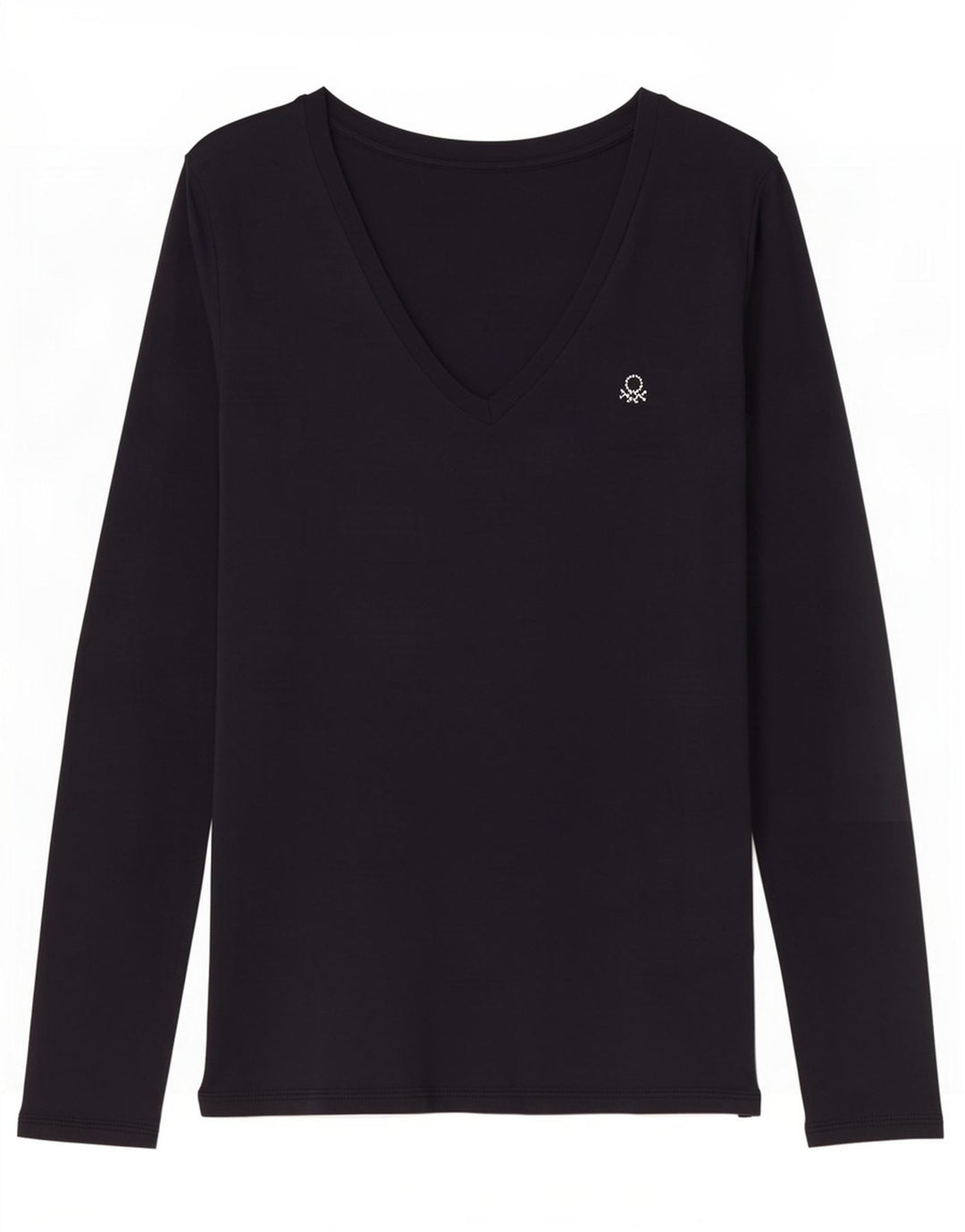 Top pentru femei Benetton cu mânecă lungă UK 12 Medium Bleumarin