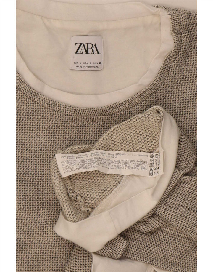 Tricou pentru bărbați Zara Top mare bumbac gri