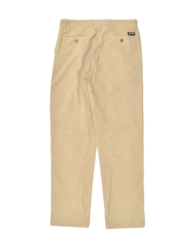 SCHOTT Mens Slim Chino Trousers W33 L32  Beige Cotton | Vintage Schott | Thrift | Second-Hand Schott | Used Clothing | Messina Hembry 