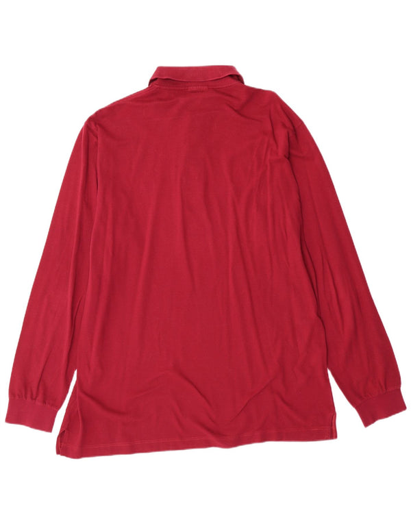 SERGIO TACCHINI Tricou polo cu mânecă lungă pentru bărbați, bumbac maro mediu