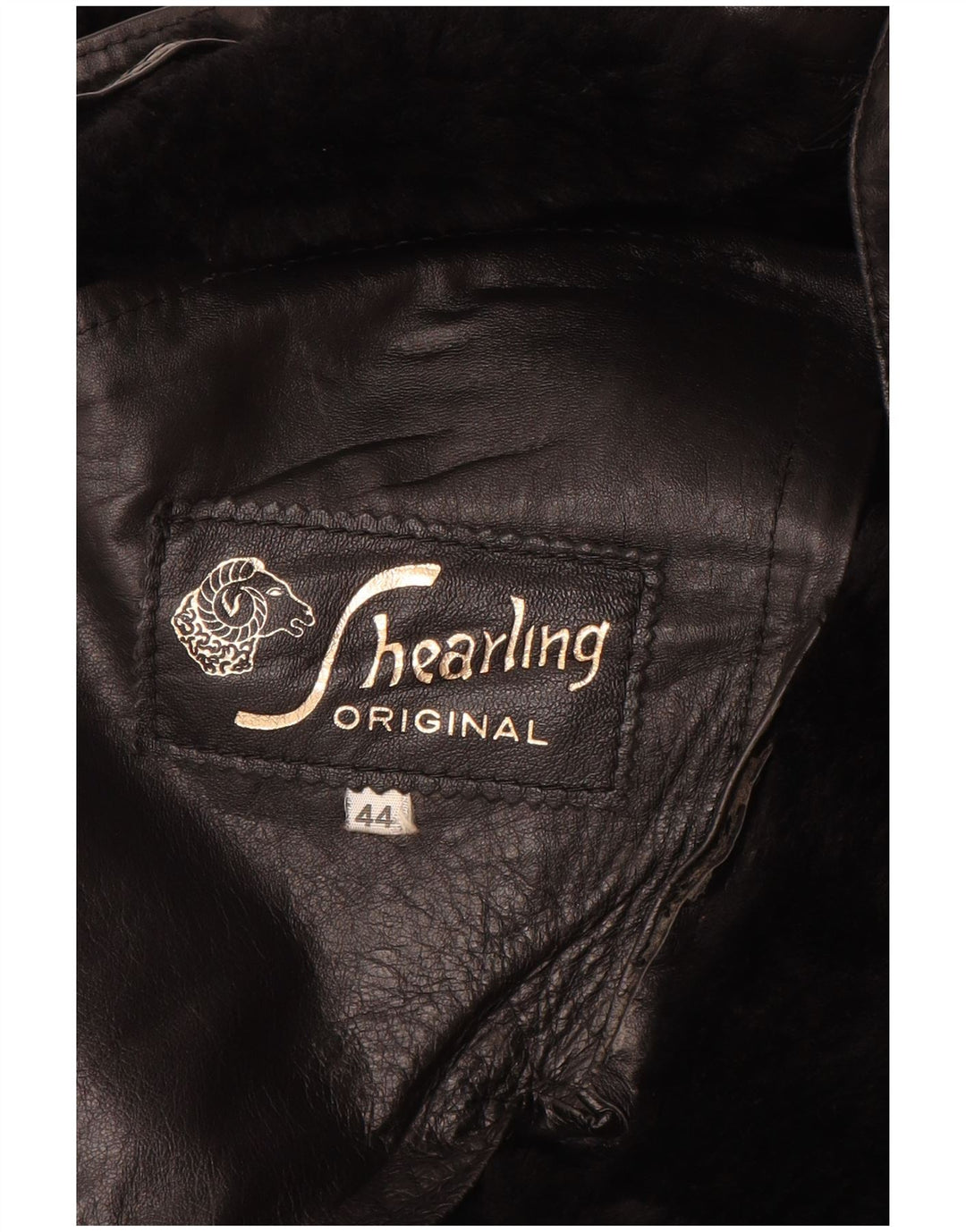 Palton supradimensionat din shearling pentru femei VINTAGE IT 44 Medium Black Shearling
