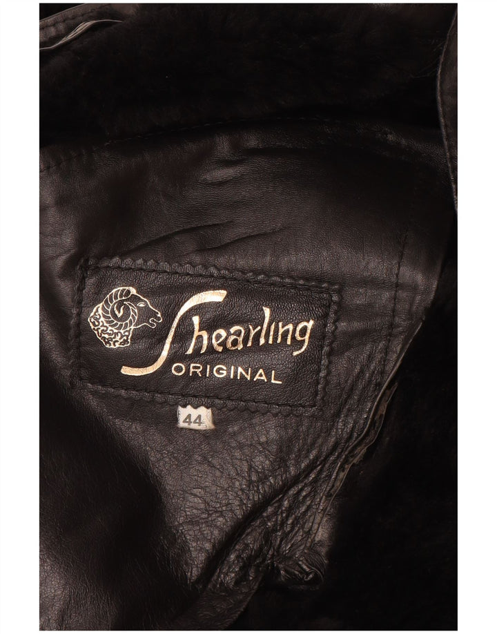 Palton supradimensionat din shearling pentru femei VINTAGE IT 44 Medium Black Shearling