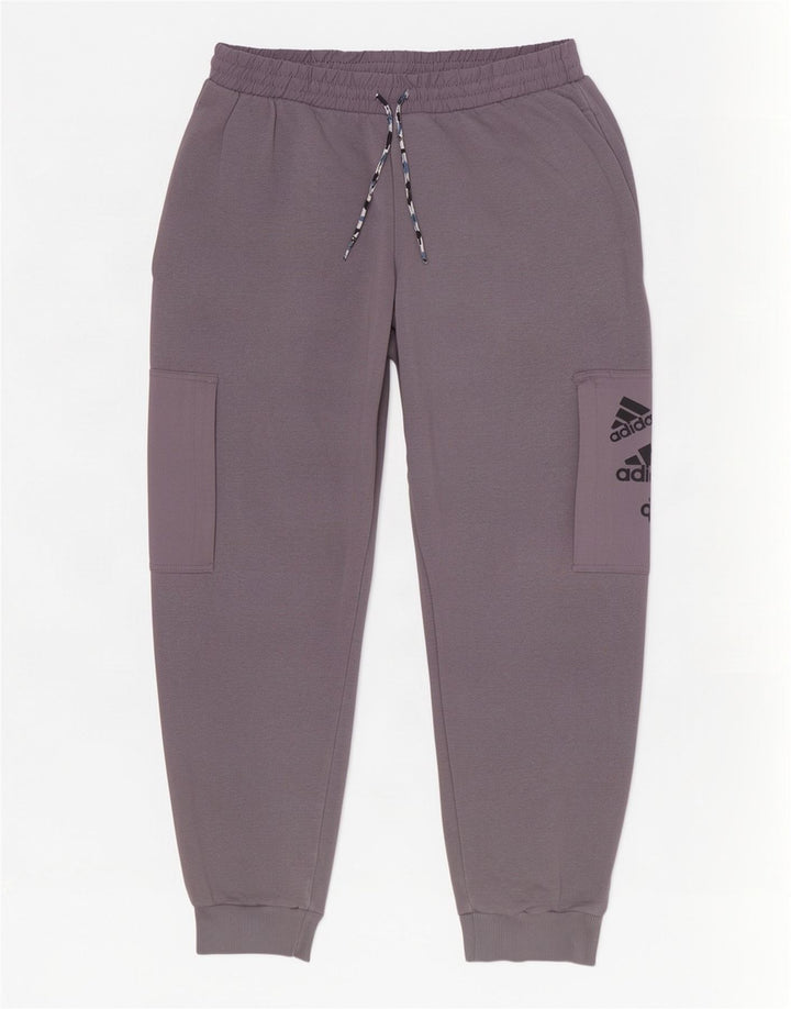 Pantaloni de trening Adidas pentru bărbați Graphic Cargo Pantaloni de jogging, bumbac gri mediu