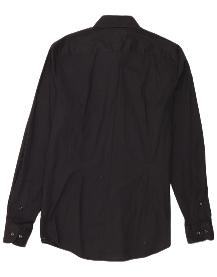 Cămașă pentru bărbați Tommy Hilfiger Stretch Slim Fit, mare, negru, bumbac