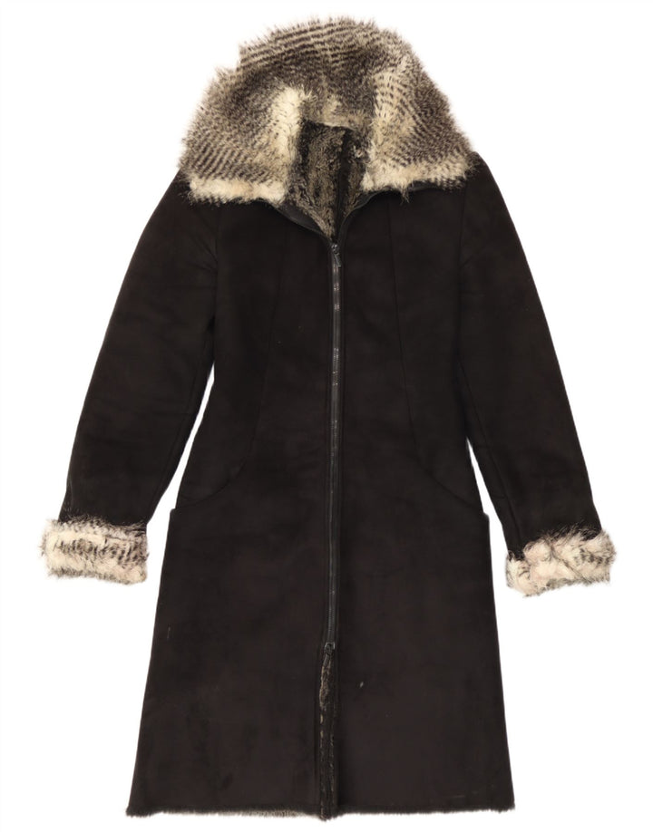 Pardesiu Sherpa Vintage pentru femei IT 40 Small Black