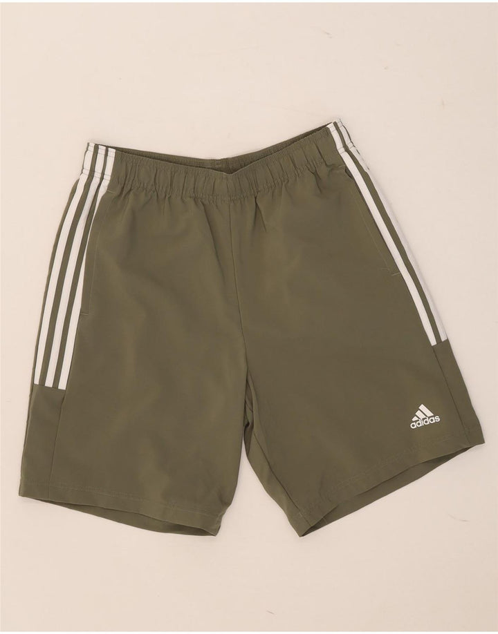 Pantaloni scurți sport Adidas pentru bărbați, poliester mediu kaki