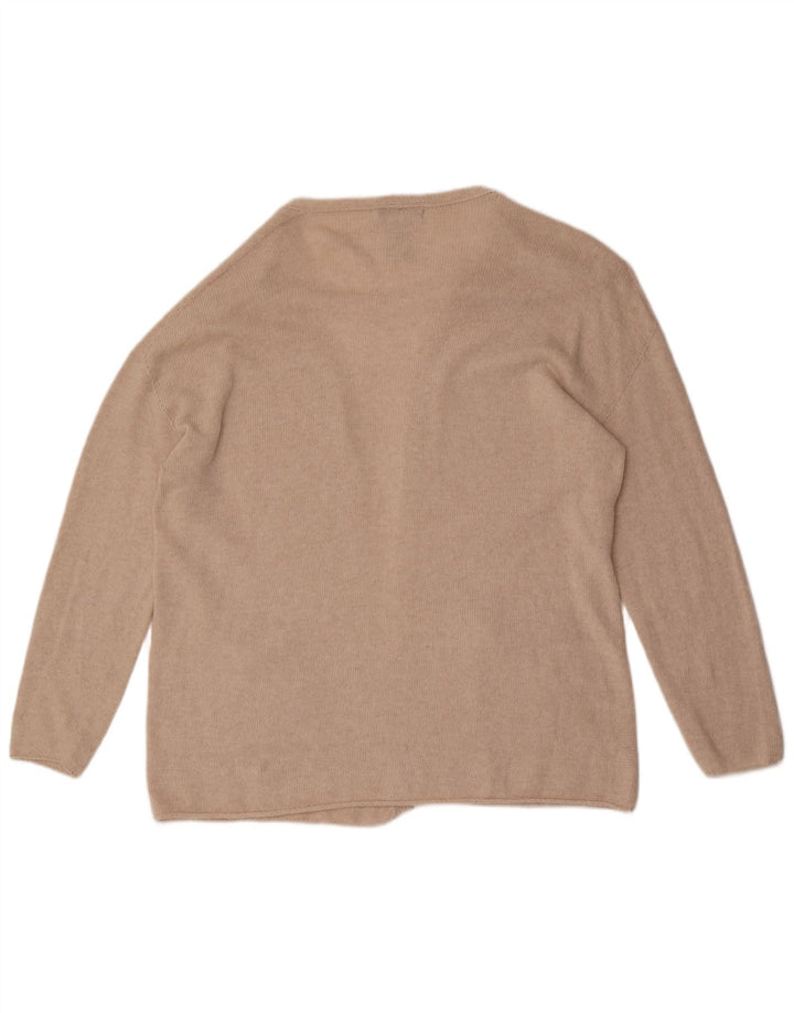 Pulover cardigan deschis pentru femei Replay UK 16, lână mare, alb
