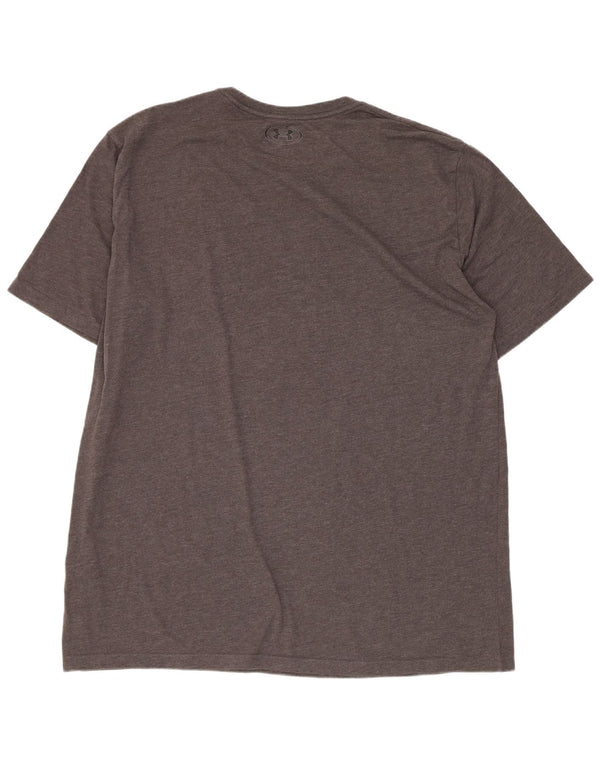 Under Armour Mens Graphic T-Shirt Top 2XL Grey Cotton