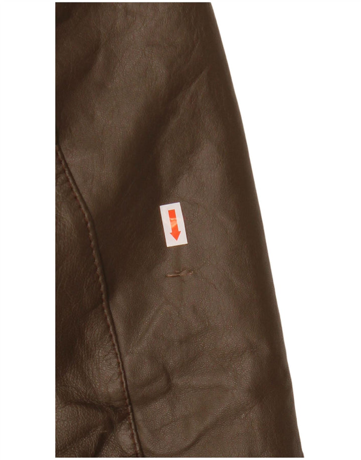 Jachetă de piele pentru bărbați VINTAGE UK 38 Piele maro medie