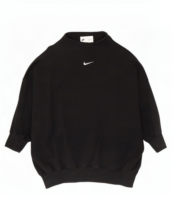 Pulover supradimensionat pentru femei Nike UK 16, mare, negru, bumbac