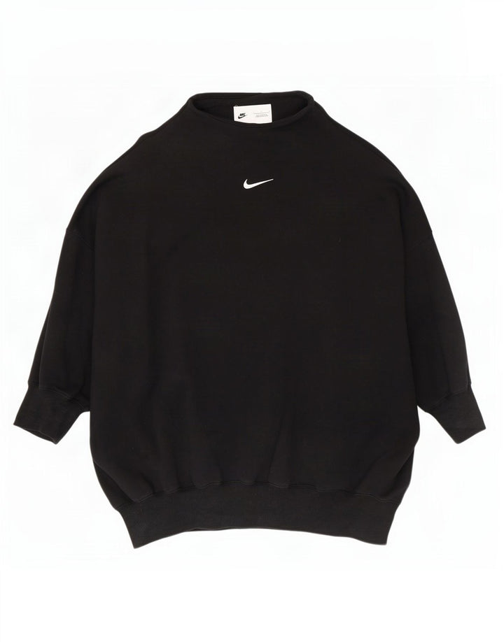Pulover supradimensionat pentru femei Nike UK 16, mare, negru, bumbac