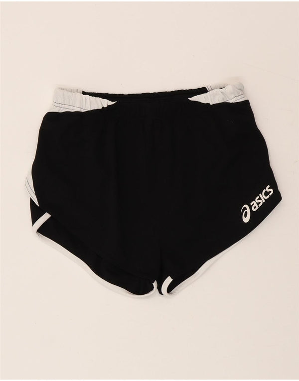Pantaloni scurti sport Asics pentru femei UK 12 Medium Black Colorblock Poliester