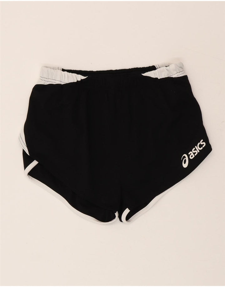 Pantaloni scurti sport Asics pentru femei UK 12 Medium Black Colorblock Poliester