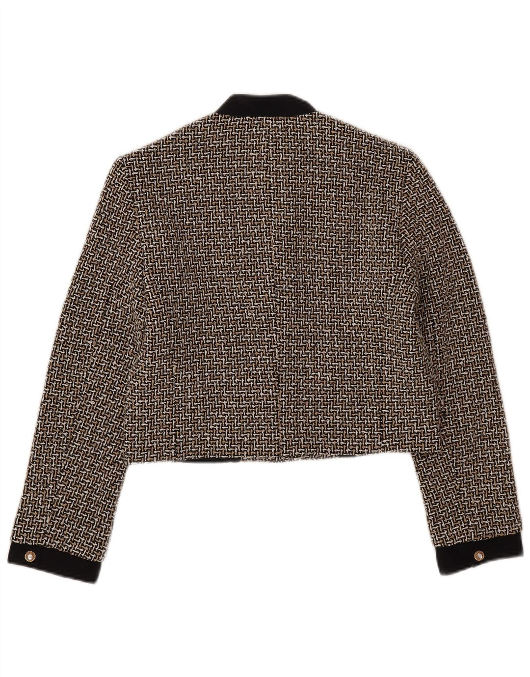 Jachetă Blazer pentru femei Crop cu 3 nasturi Zara UK 10 Mic, multicoloră