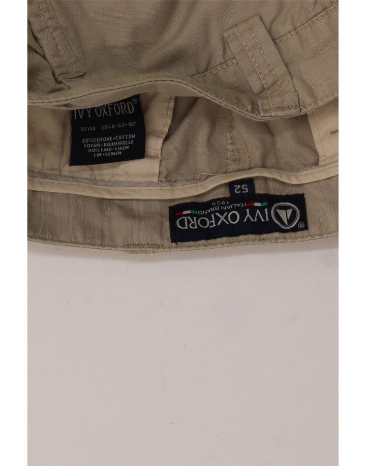 Pantaloni scurți cargo pentru bărbați IVY OXFORD IT 52 XL W38 bumbac bej