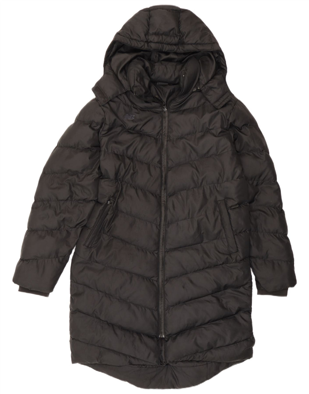 Palton supradimensionat cu glugă pentru femei New Balance UK 14 Medium Black