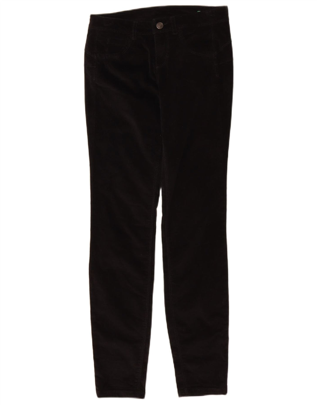 Pantaloni subțiri din catifea pentru femei BENETTON W26 L29 negri