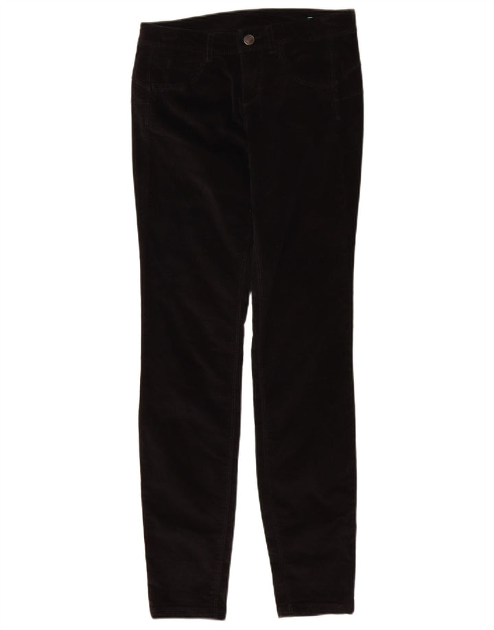 Pantaloni subțiri din catifea pentru femei BENETTON W26 L29 negri