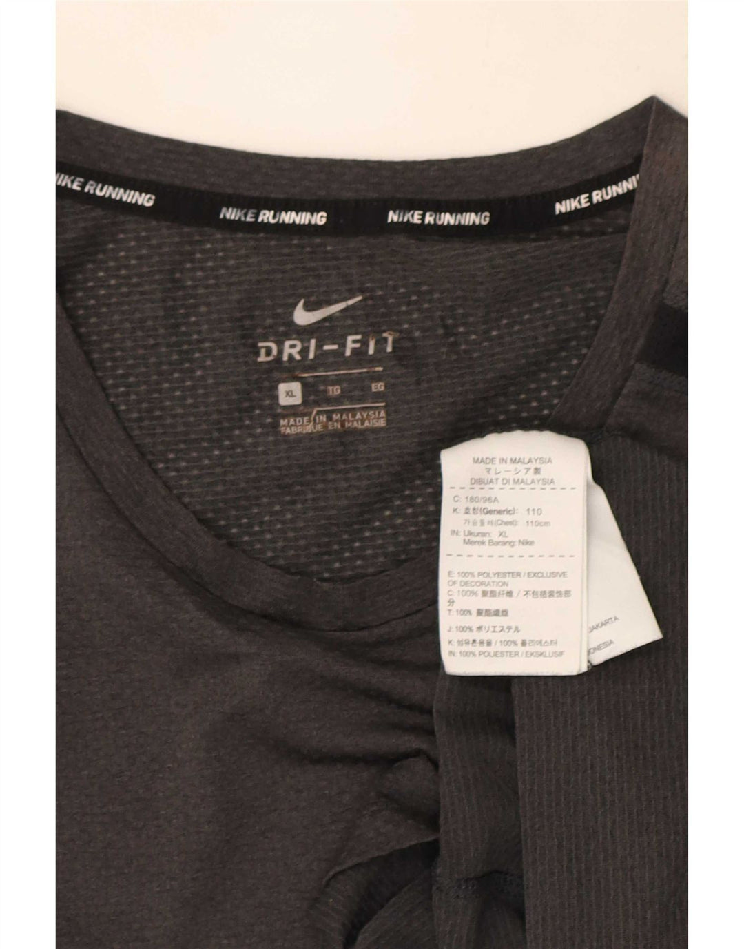 Tricou pentru bărbați Nike Dri Fit Top XL Gri poliester color bloc