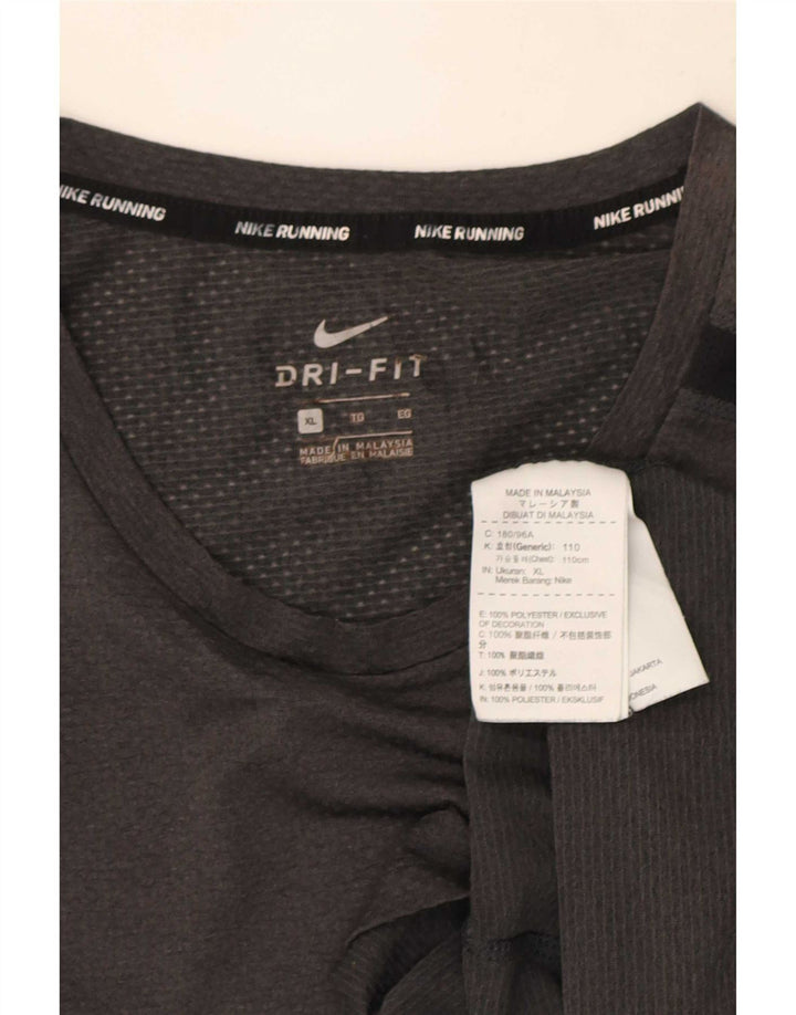 Tricou pentru bărbați Nike Dri Fit Top XL Gri poliester color bloc