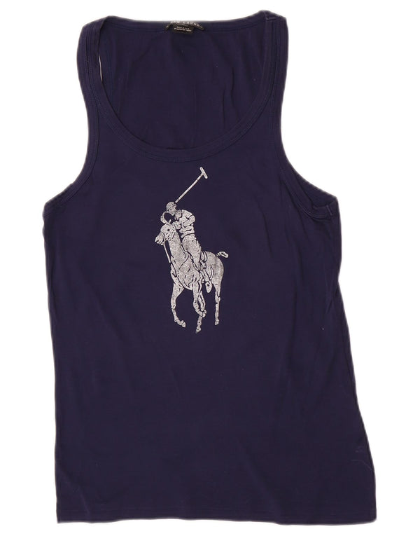Vestă cu grafică pentru fete Ralph Lauren 13-14 ani XL Bumbac bleumarin