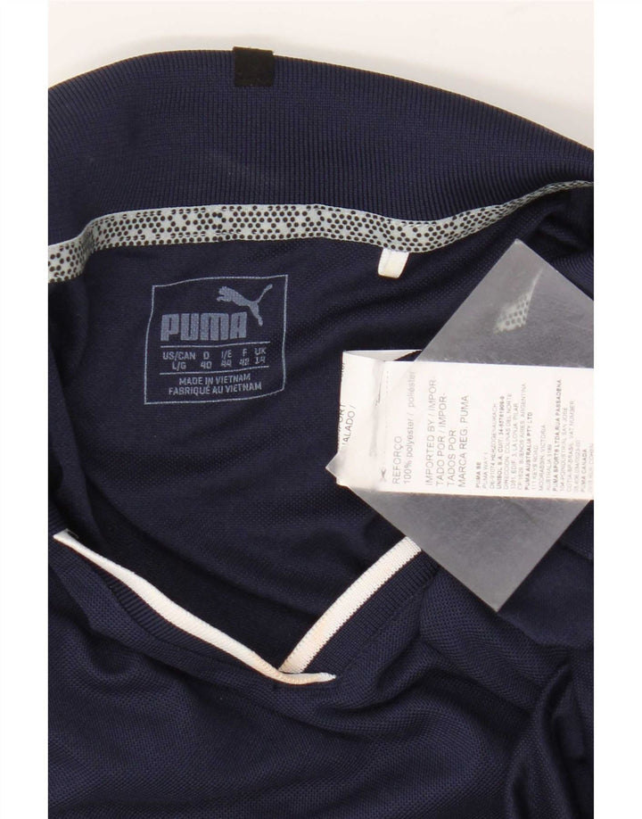 Tricou polo Puma pentru femei UK 14 mare, poliester bleumarin