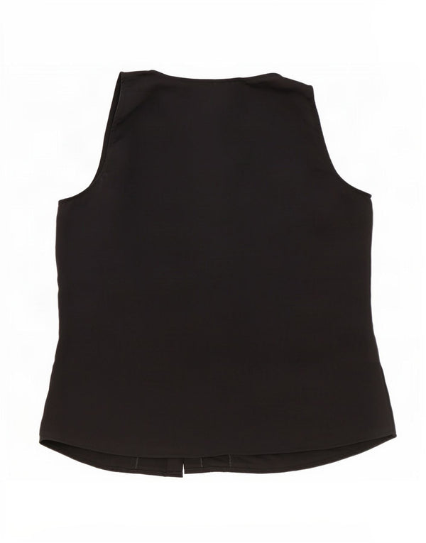Bluză cămașă fără mâneci pentru femei Ralph Lauren UK 16 Poliester negru mare