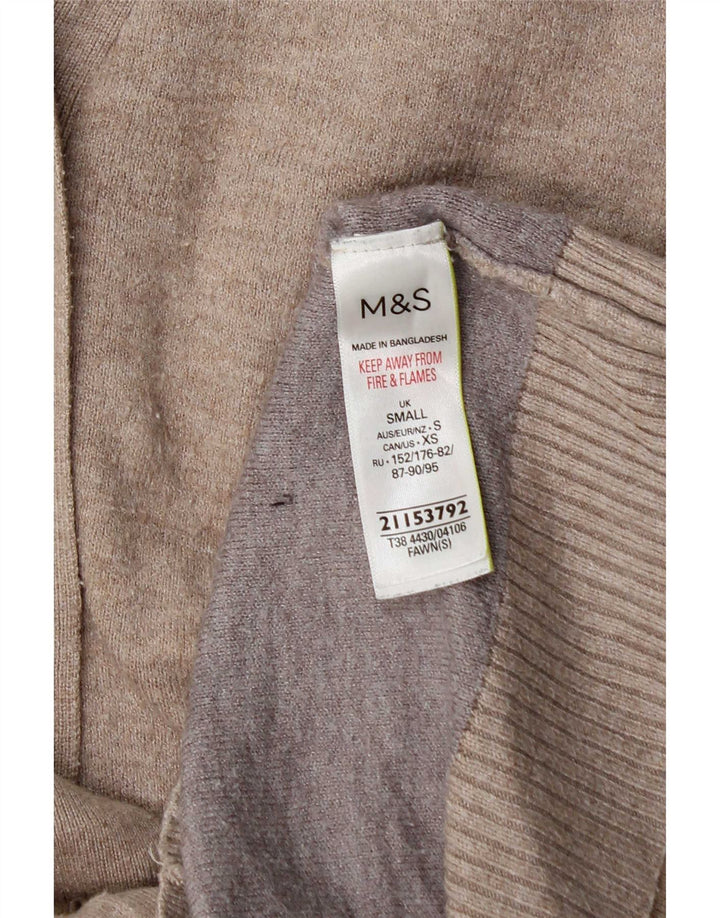 Pulover cardigan supradimensionat pentru femei Marks & Spencer UK 10 Small Beige Viscose