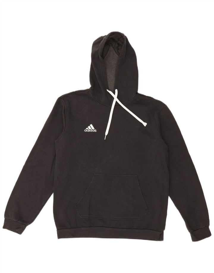 Pulover Adidas pentru bărbați, bumbac mediu negru