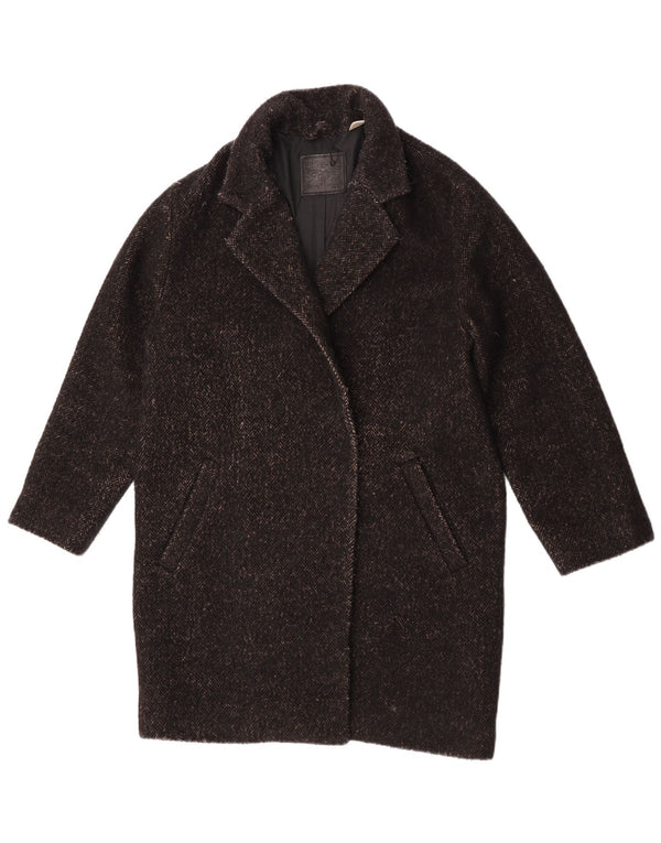 Pardesiu supradimensionat pentru femei Levi's UK 10 Small Black Herringbone Poliester