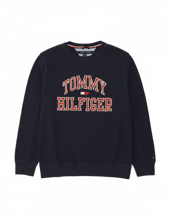 Hanorac cu grafic Tommy Hilfiger pentru băieți Pulover 15-16 ani, mare, bleumarin