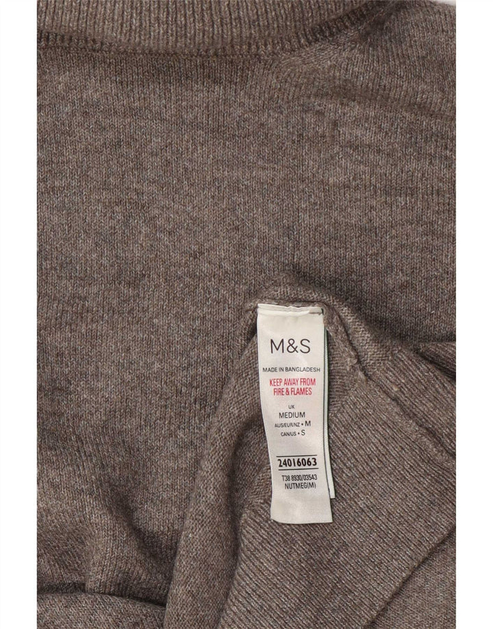 Pulover pentru femei Marks & Spencer, cu gât rulat, poliester gri mediu UK 14