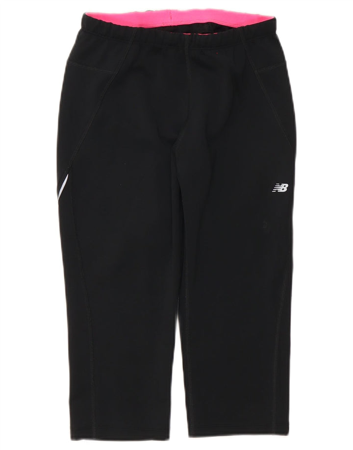 Pantaloni de trening Capri New Balance pentru femei UK 12 Poliester mediu negru
