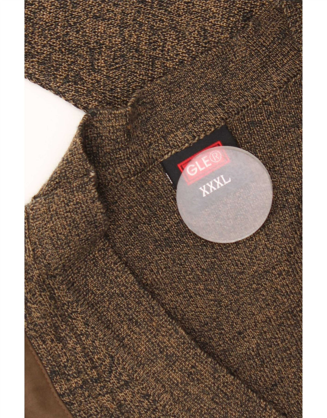 Pulover Cardigan Vintage pentru bărbați 3XL Kaki Poliacrilic cu pete