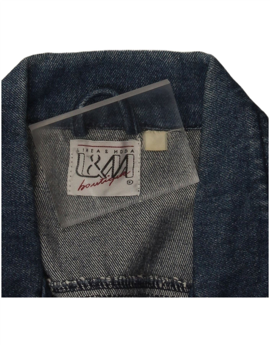 Blazer Vintage pentru femei cu 1 nasture din denim, UK 16, mare, albastru