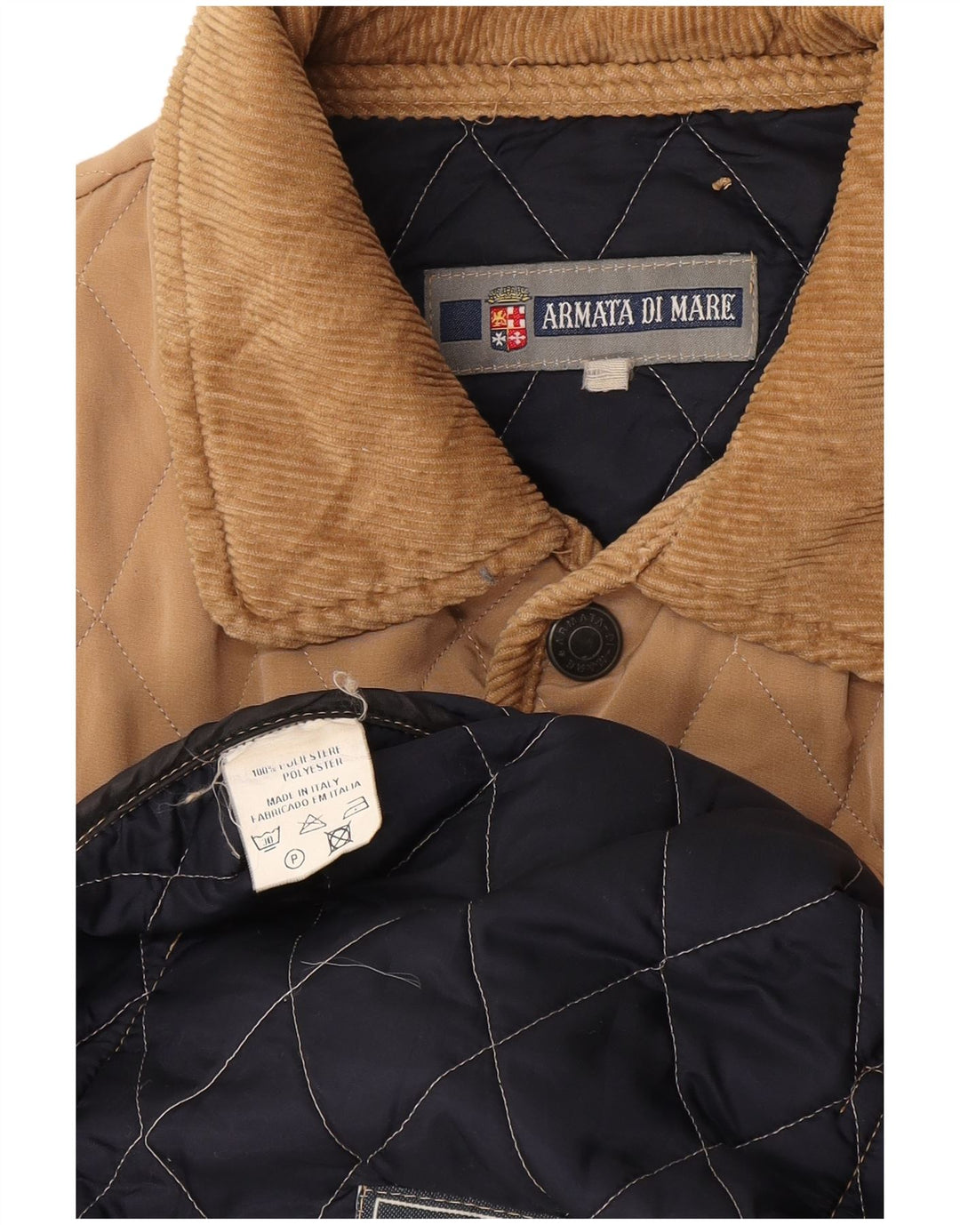 Jachetă matlasată pentru bărbați Armata Di Mare UK 38 Medium Bej Poliester