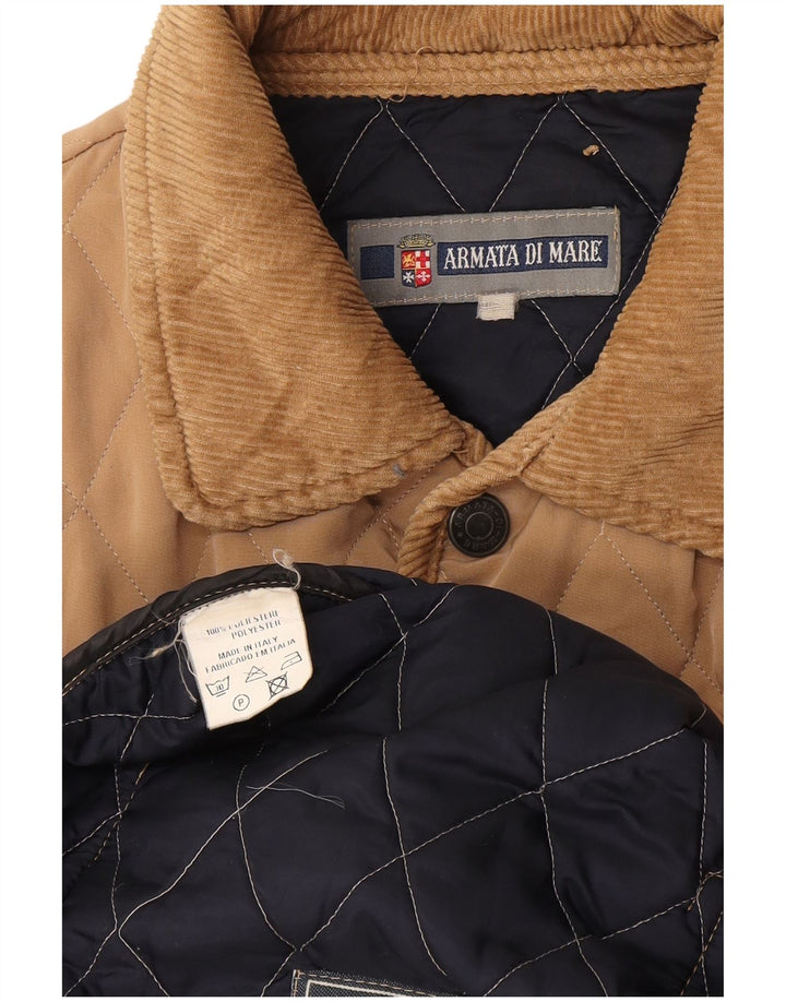 Jachetă matlasată pentru bărbați Armata Di Mare UK 38 Medium Bej Poliester