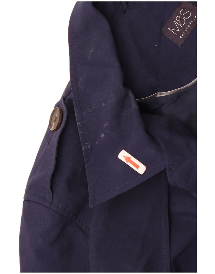 Trenci scurt pentru femei Marks & Spencer UK 22 3XL Poliester bleumarin