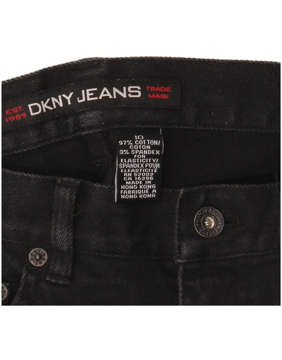 DKNY Jeans Bootcut pentru femei US 10 Large W30 L30 Bumbac negru