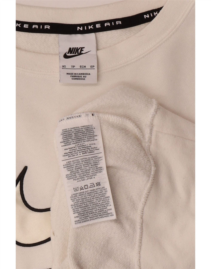 Pulover NIKE pentru bărbați, loose fit, cu grafică, XS, bumbac alb