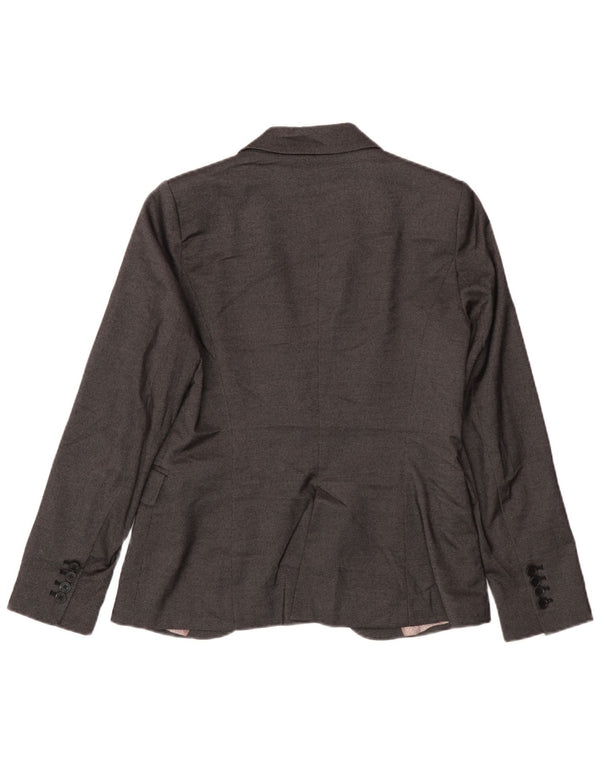 Sacou blazer pentru femei Zara, cu 1 nasture, UK 14, mare, gri, poliester