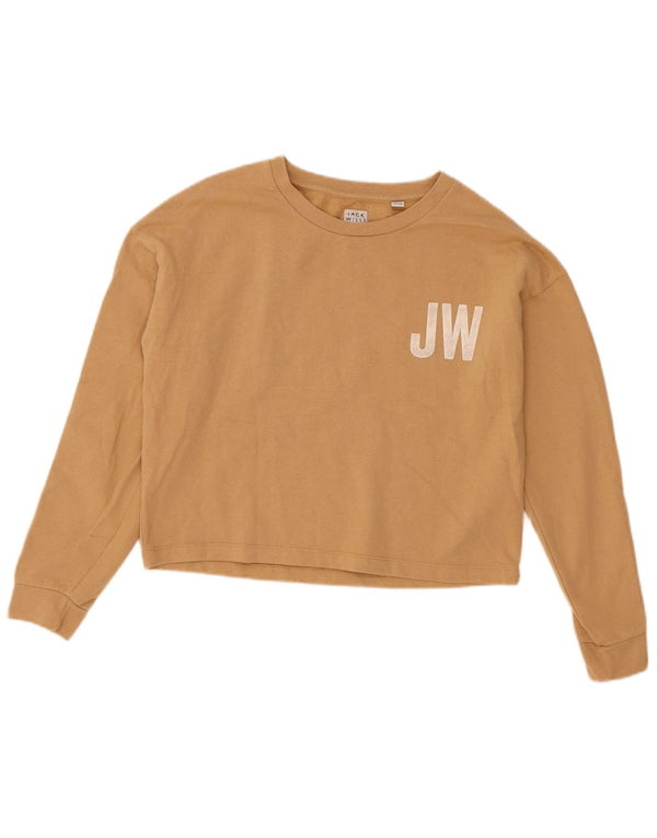 Jack Wills Pulover oversized crop pentru femei UK 10 Small Beige