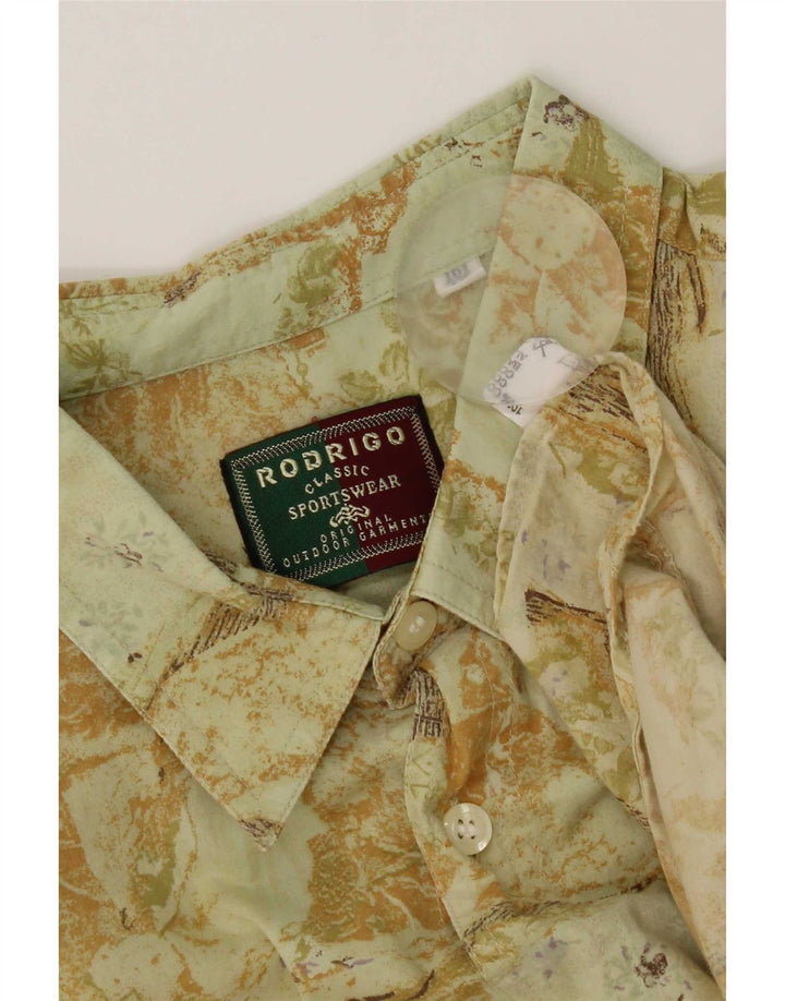Camasa cu maneca scurta cu model abstract pentru barbati Rodrigo Marimea 42 Bumbac verde mare