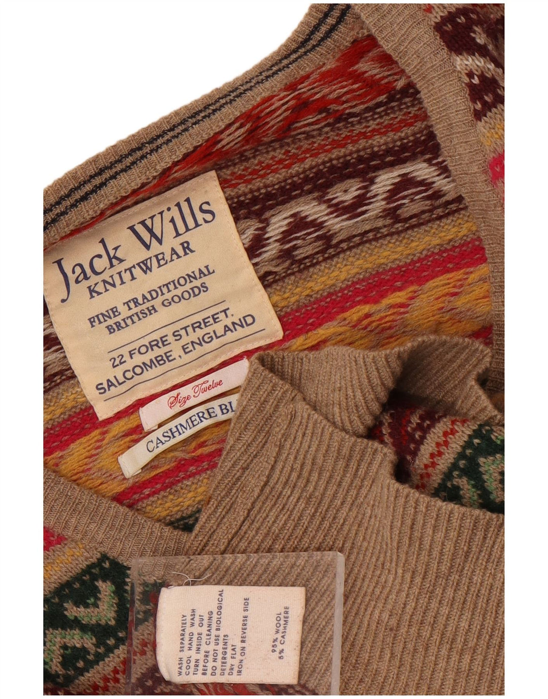 Pulover Jack Wills pentru femei cu decolteu în V UK 12 Medium Multicolor