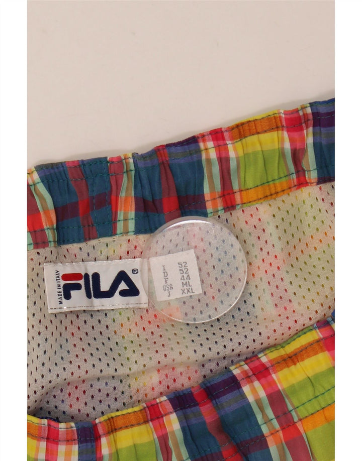 Pantaloni scurți de înot Fila Bărbați IT 52 Large Multicolor Check
