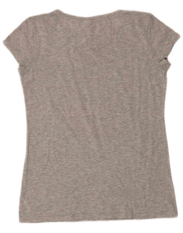 Tricou cu grafic Snoopy Benetton pentru femei Top UK 12 Medium Grey Flecked
