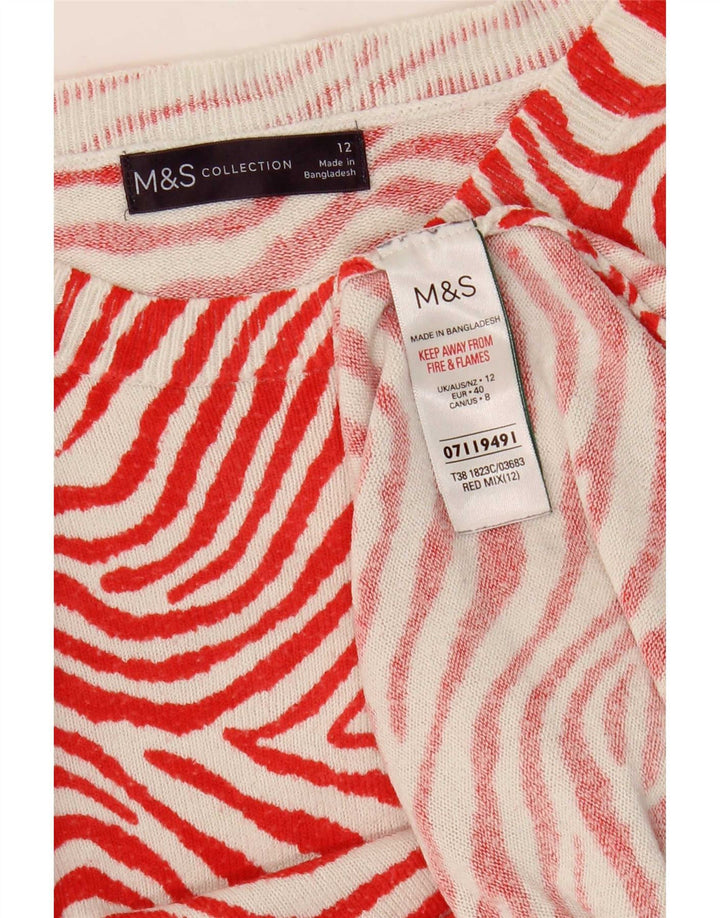 Pulover pentru femei Marks & Spencer cu decolteu rotund roșu mediu UK 12