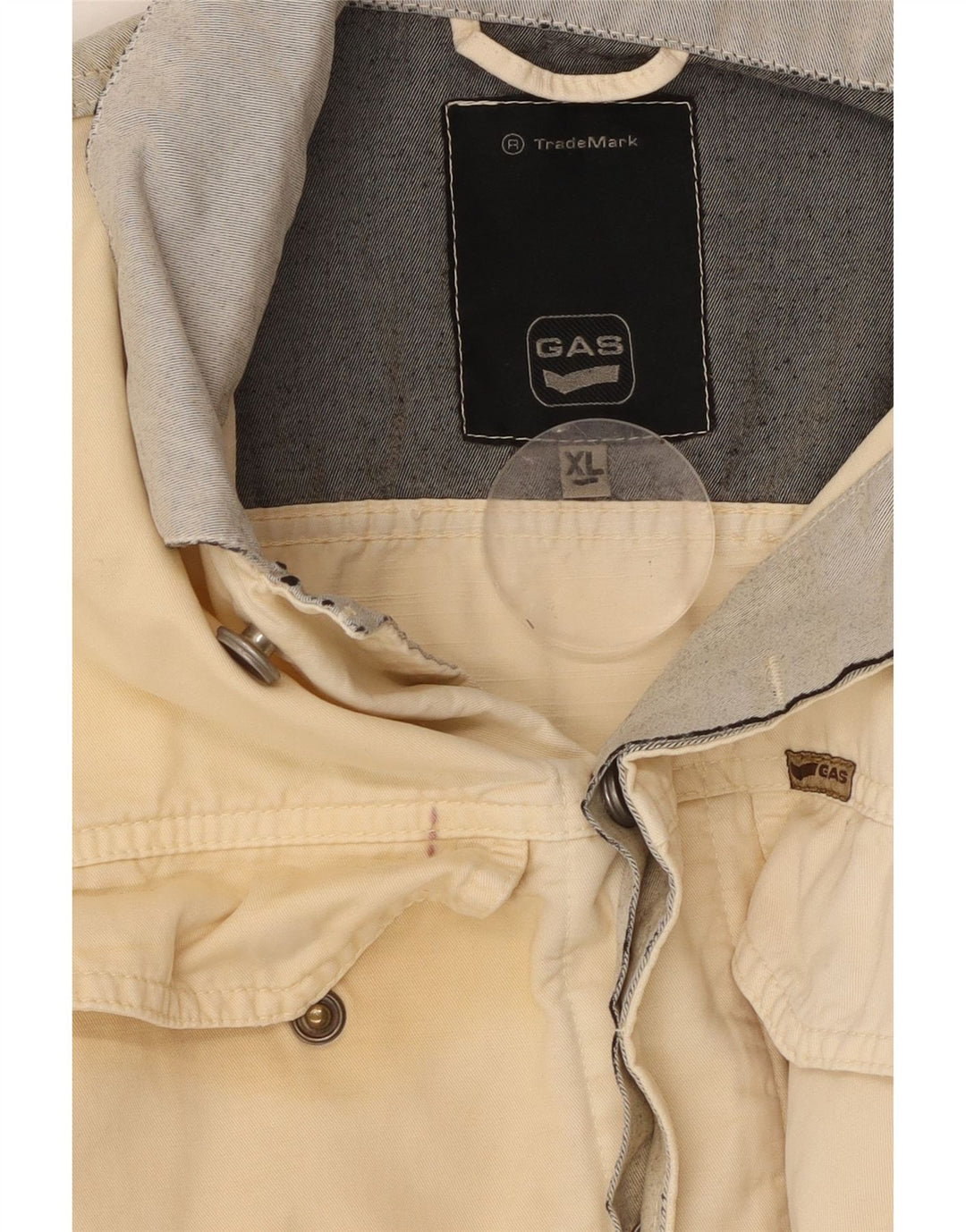 Jachetă de blugi pentru femei GAS UK 18 XL alb negru