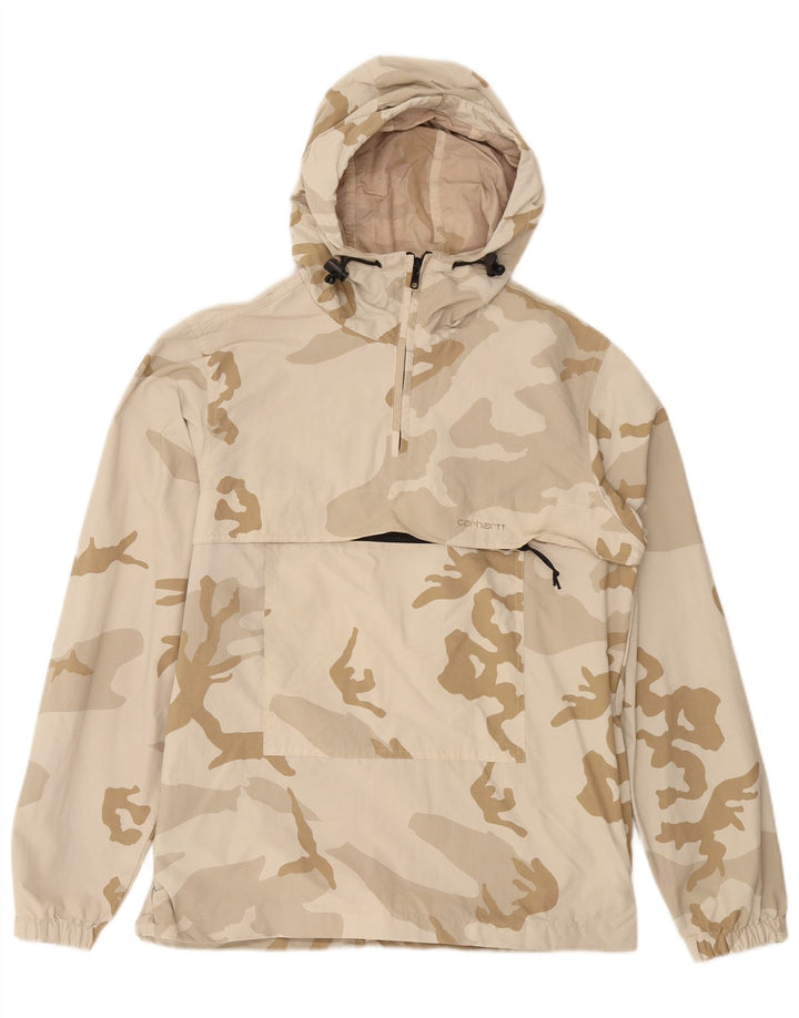 Jachetă Anorak cu glugă pentru bărbați CARHARTT UK 38, nailon camuflaj mediu bej